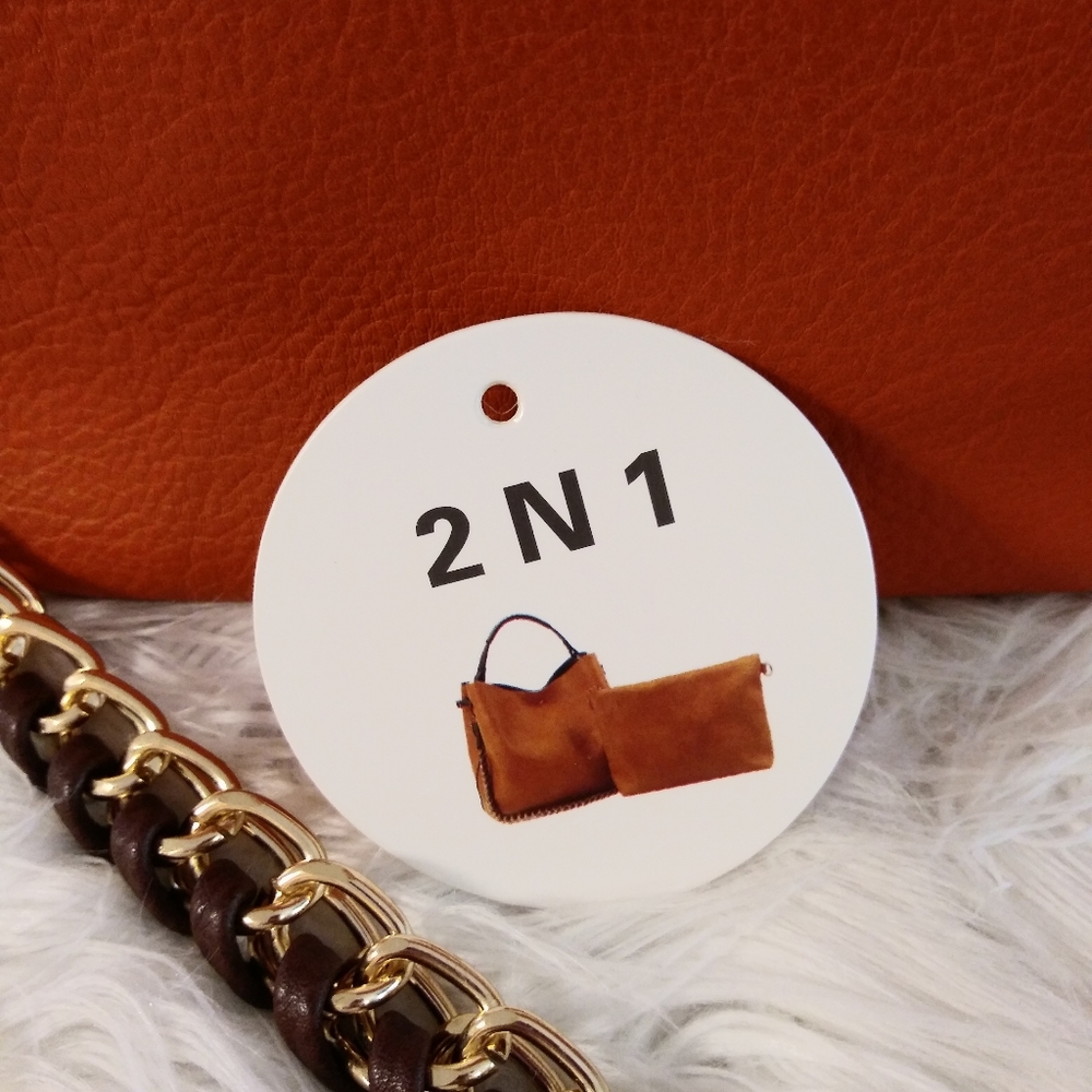 Rust Color 2 in 1 Handbag set - Picture 5 of 8